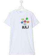 Au Jour Le Jour Kids Lips T-shirt, Girl's, Size: 14 Yrs, White