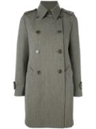 Aspesi Double-breasted Mid-length Coat, Women's, Size: 40, Green, Cupro/viscose/wool