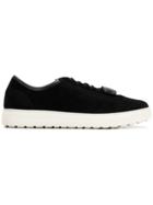 Salvatore Ferragamo Logo Patch Sneakers - Blue