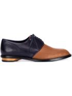 Valas Colour Block Derby Shoes - Blue