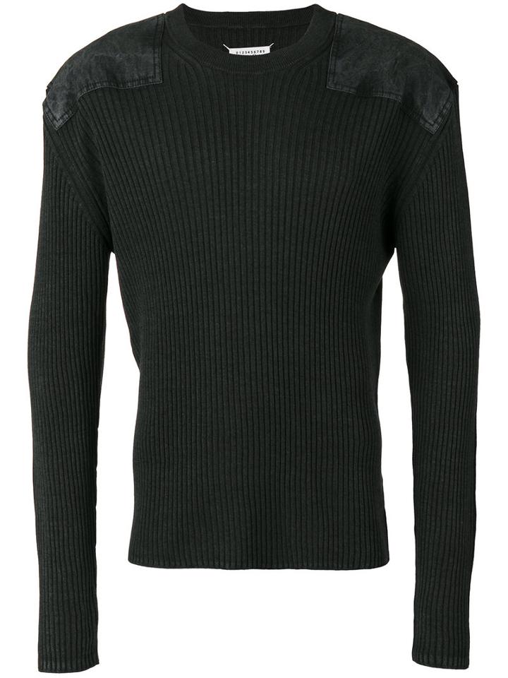 Maison Margiela - Shoulder Patch Jumper - Men - Cotton/wool - S, Grey, Cotton/wool