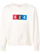 424 Fairfax Logo Print Sweatshirt - Nude & Neutrals