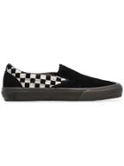 Vans Black Vault Slip On Checkerboard Suede Sneakers