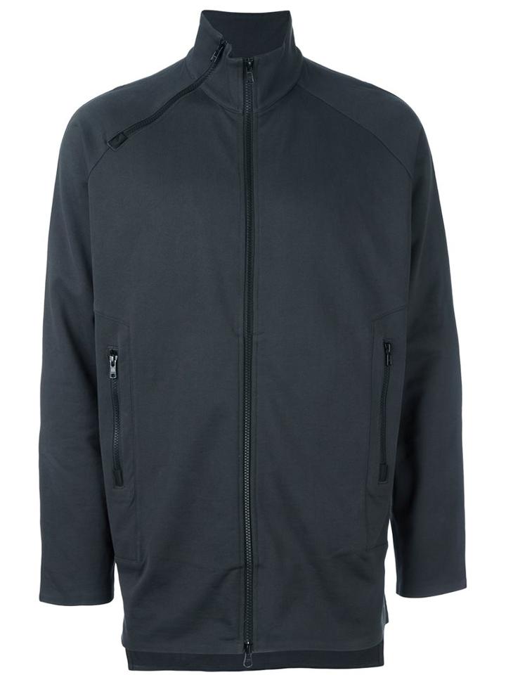 Y-3 Zip-up Sweatshirt, Men's, Size: Large, Grey, Cotton/polyester