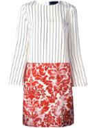 Erika Cavallini Mixed Print Shift Dress, Women's, Size: 44, Nude/neutrals, Silk