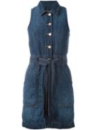 J Brand Buttoned Belted Dress