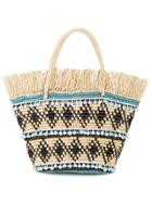 Sensi Studio Medium Frayed Oval Bag - Nude & Neutrals