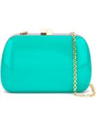 Serpui Snap Closure Glossy Clutch