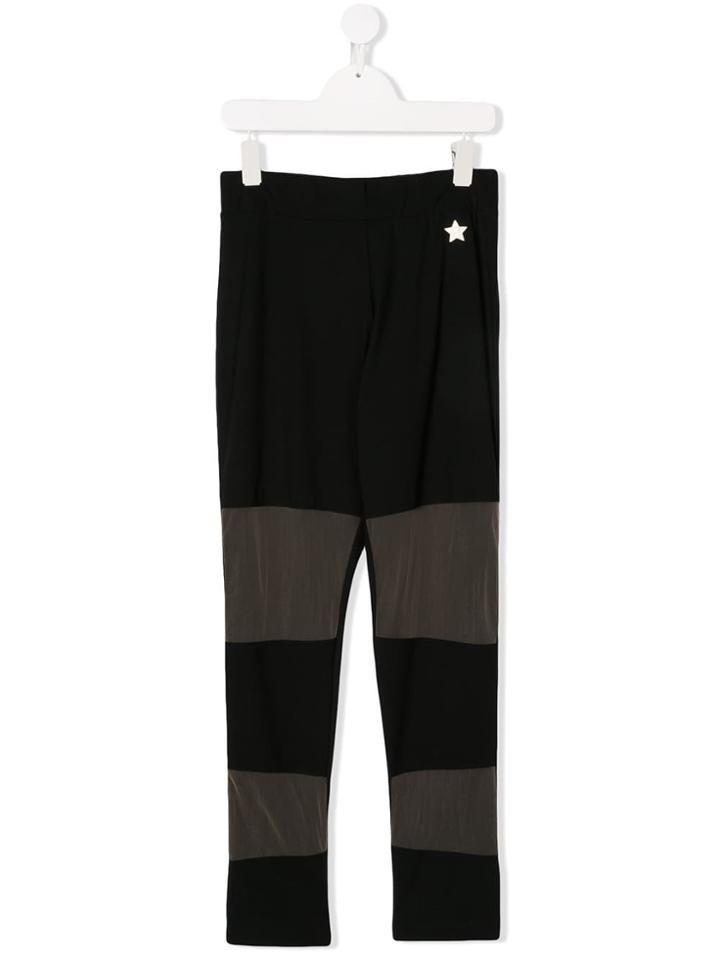 Elisabetta Franchi La Mia Bambina Teen Panelled Leggings - Black