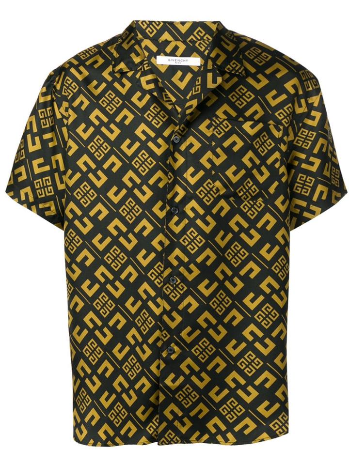 Givenchy Logo Print Short Sleeve Shirt - Black