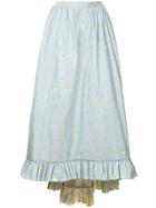 Philosophy Di Lorenzo Serafini High-waisted Floral Skirt - Blue