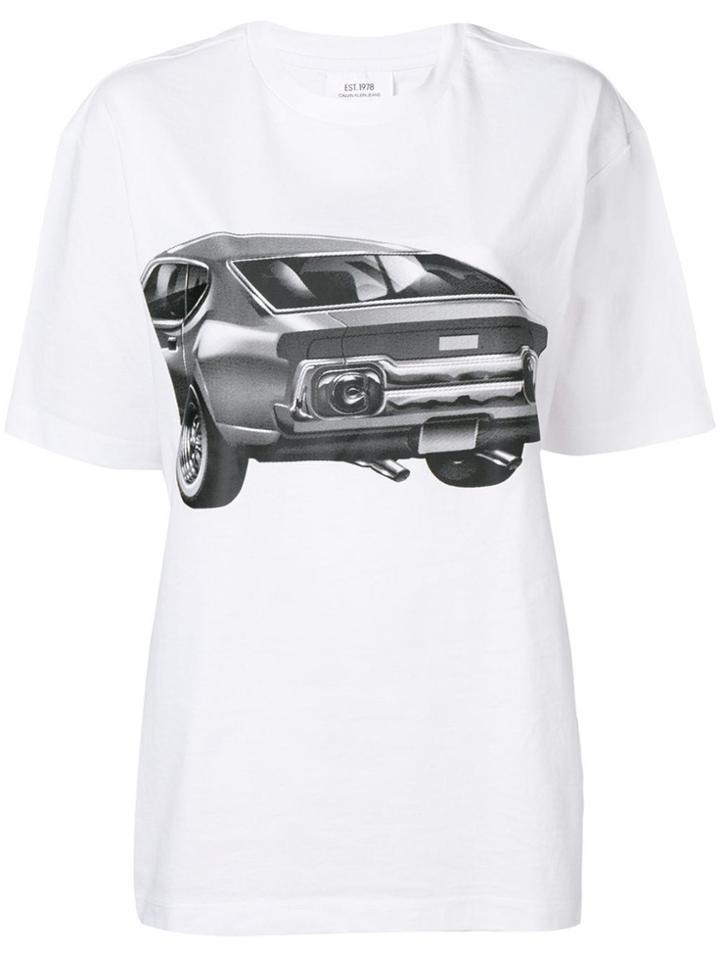 Calvin Klein Jeans Est. 1978 Car Graphic T-shirt - White