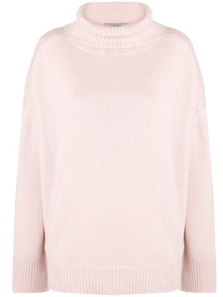 Ermanno Scervino Roll Neck Long Sleeve Jumper - Pink