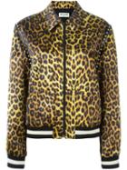 Saint Laurent Leopard Print Harrington Jacket