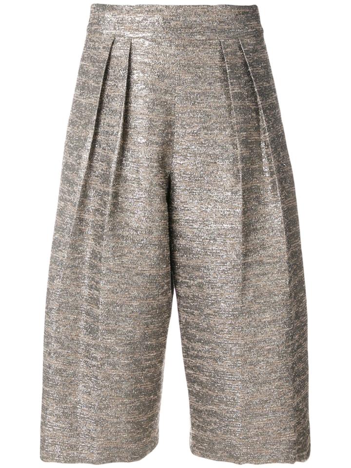 Alice+olivia Pleated Culottes - Nude & Neutrals