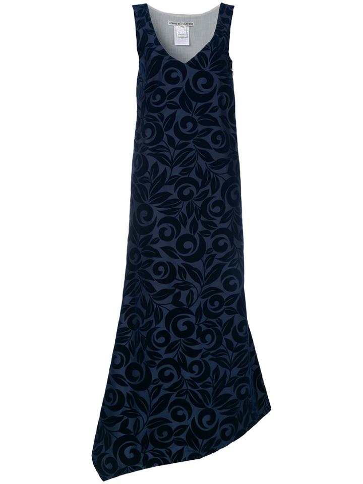 Comme Des Garçons Vintage Flocked Dress - Blue