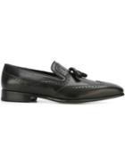 Salvatore Ferragamo Tassel Detail Loafers, Men's, Size: 9, Black, Calf Leather/leather
