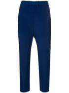 Marni Reversed Satin Crepe Trousers - Blue
