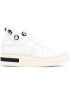 Manuel Barceló Studded Platform Mid-top Sneakers - White