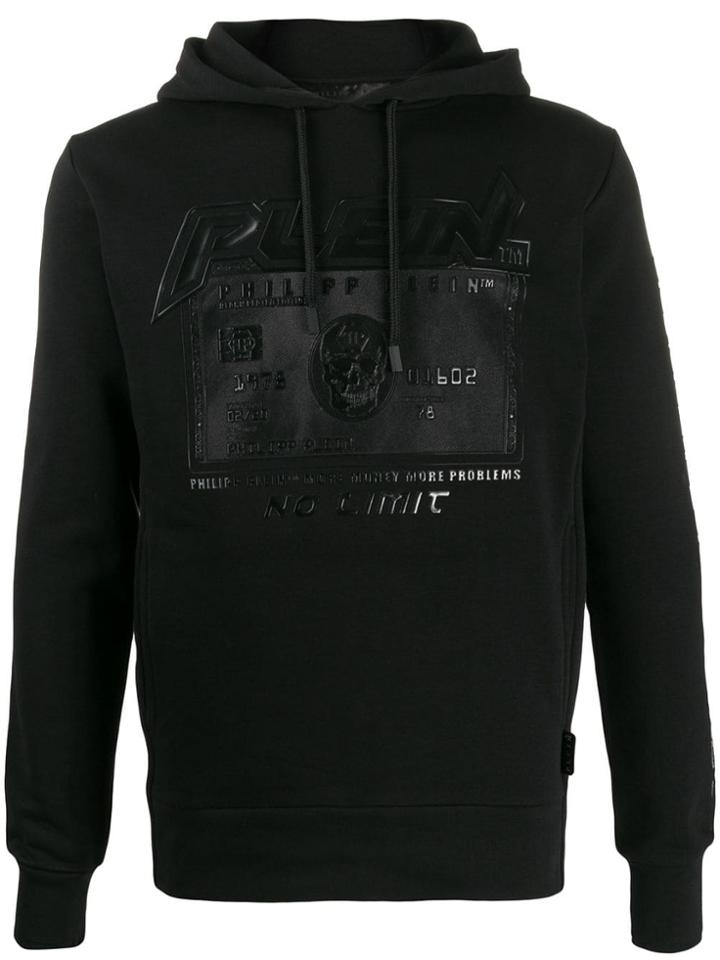 Philipp Plein Credit Card Embossed Hoodie - Black