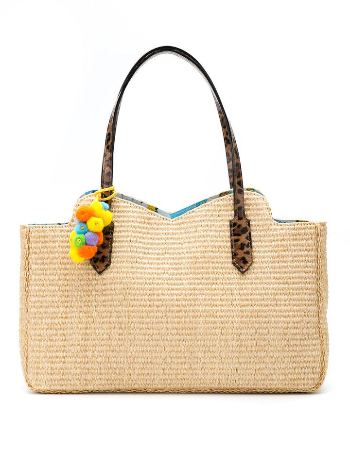 Serpui Woven Raffia Tote Bag, Women's, Nude/neutrals, Raffia