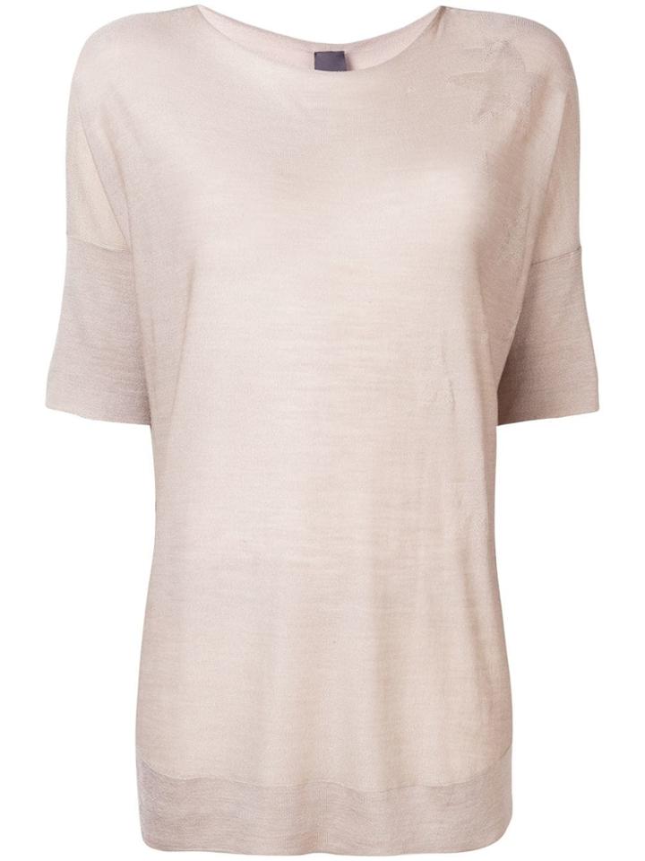Lorena Antoniazzi Round Neck Knitted Top - Neutrals
