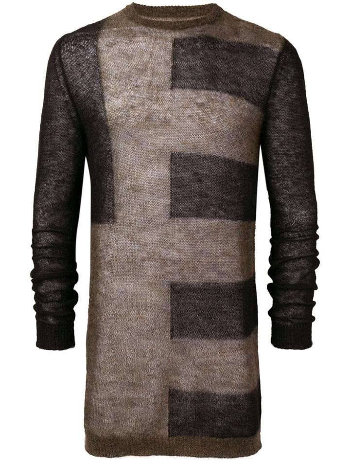 Rick Owens Oversized Round Neck Jumper - Black