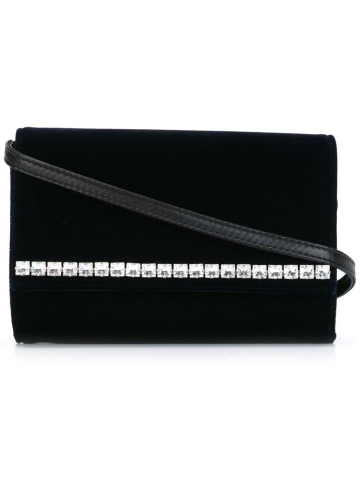 Giuseppe Zanotti Design Crystal Embellished Shoulder Bag, Women's, Blue