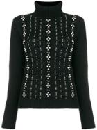Edward Achour Paris Faux-pearl Embellished Sweater - Black