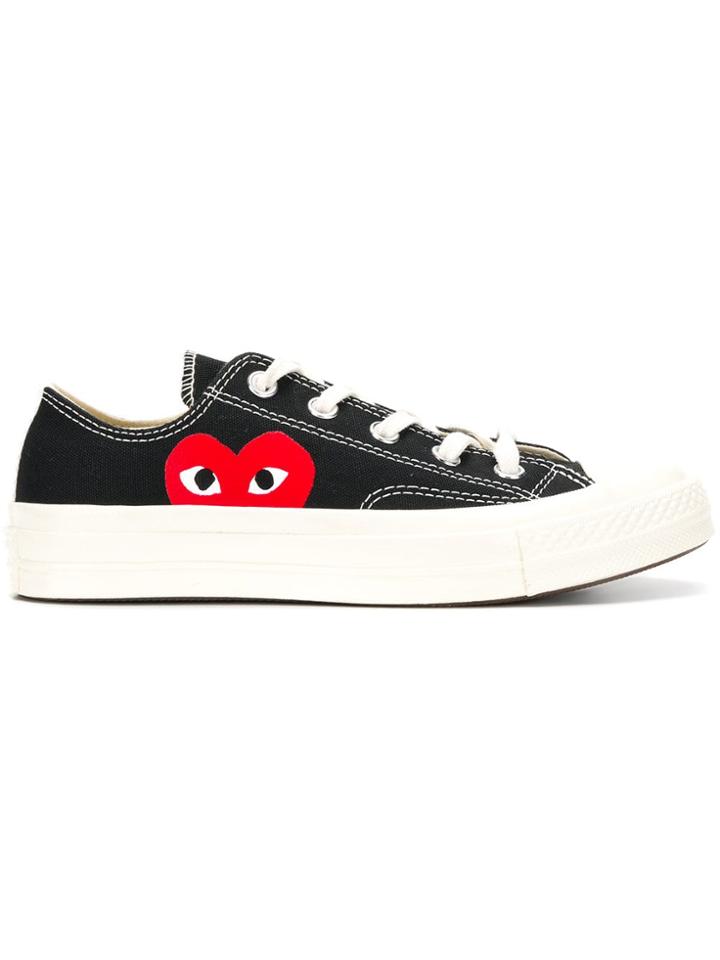 Comme Des Garçons Play Logo Print Sneakers - Black