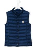 Moncler Kids - Teen Sleeveless Gilet - Kids - Feather Down/polyamide - 14 Yrs, Blue