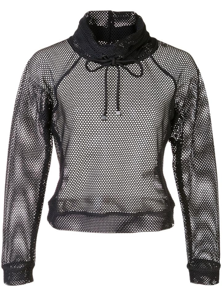 Koral Pump Open Mesh Sweater - Black