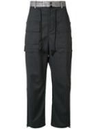 Indice Studio Drop-crotch Drawstring Trousers - Grey