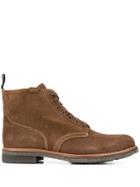 Polo Ralph Lauren Textured Lace-up Boots - Brown