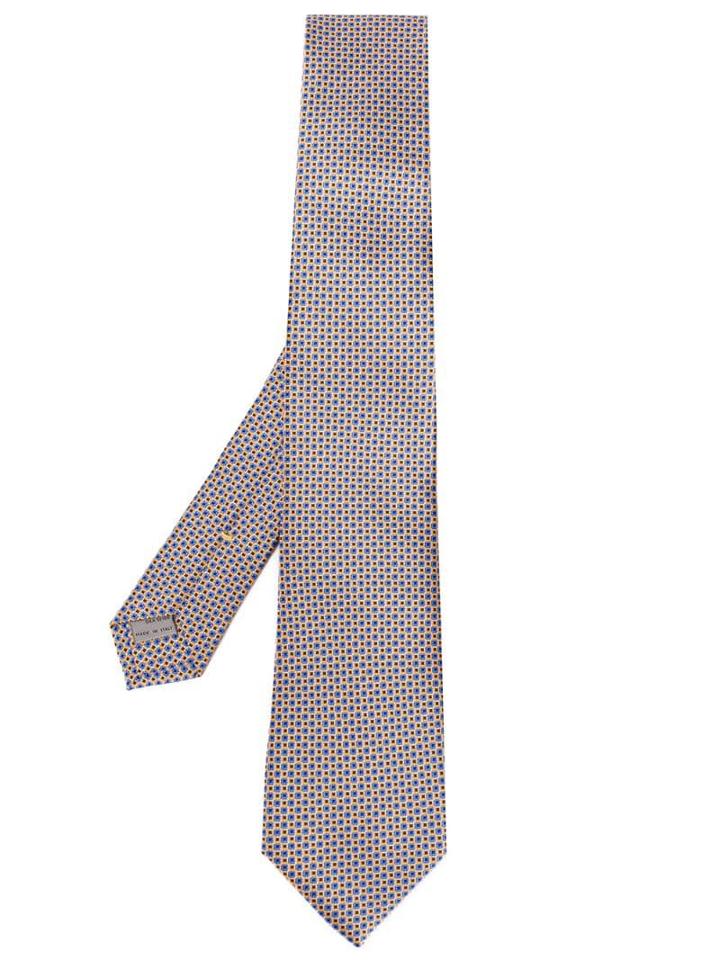 Canali Micro-pattern Tie - Blue