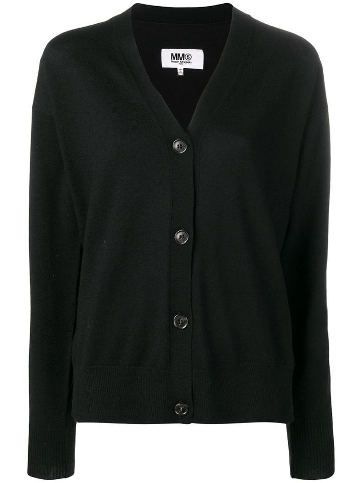 Mm6 Maison Margiela Mm6 Knitted Cardigan - Black