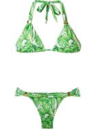 Brigitte Abstract Print Halterneck Bikini Set
