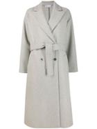 Red Valentino Red(v) Double-breasted Belted Coat - Grey