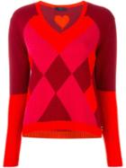 Twin-set Geometric Pattern Jumper, Women's, Size: Medium, Red, Polyamide/wool