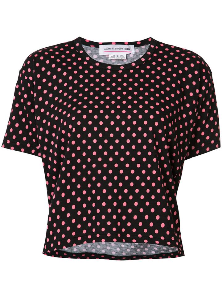 Comme Des Garçons Girl Striped T-shirt, Size: Small, Black, Cotton