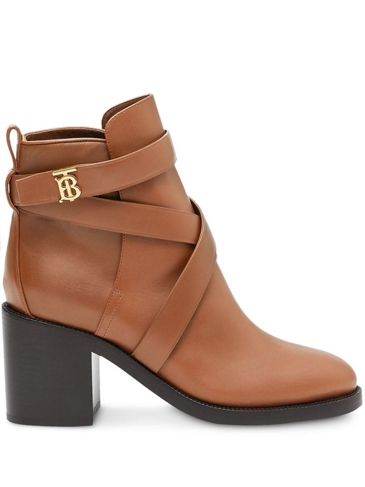 Burberry Monogram Motif Boots - Brown