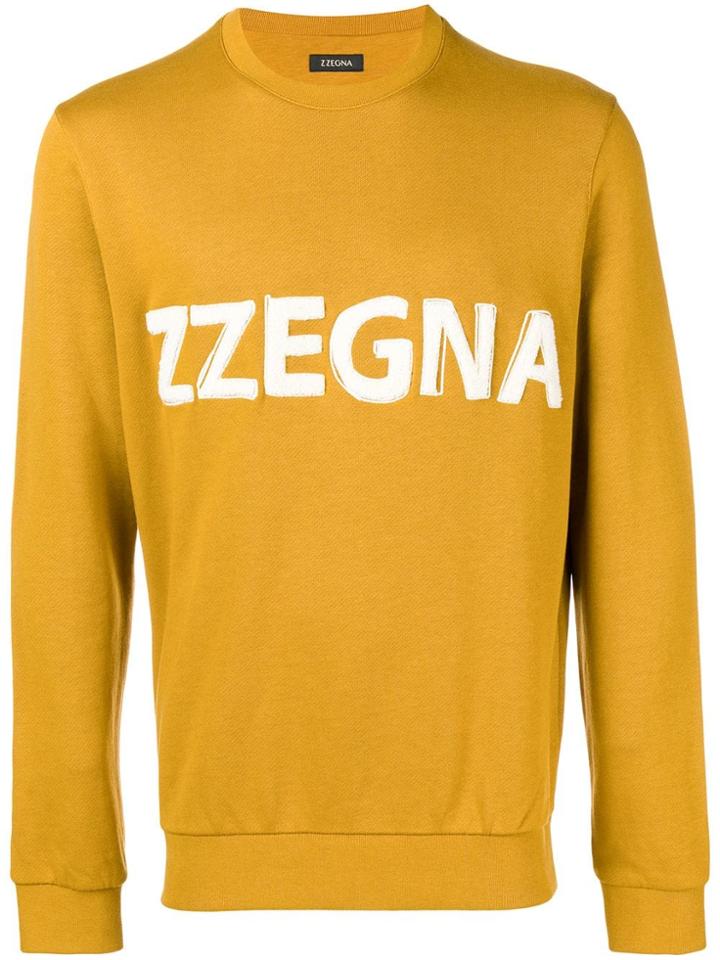 Z Zegna Logo Embellished Sweatshirt - Yellow & Orange