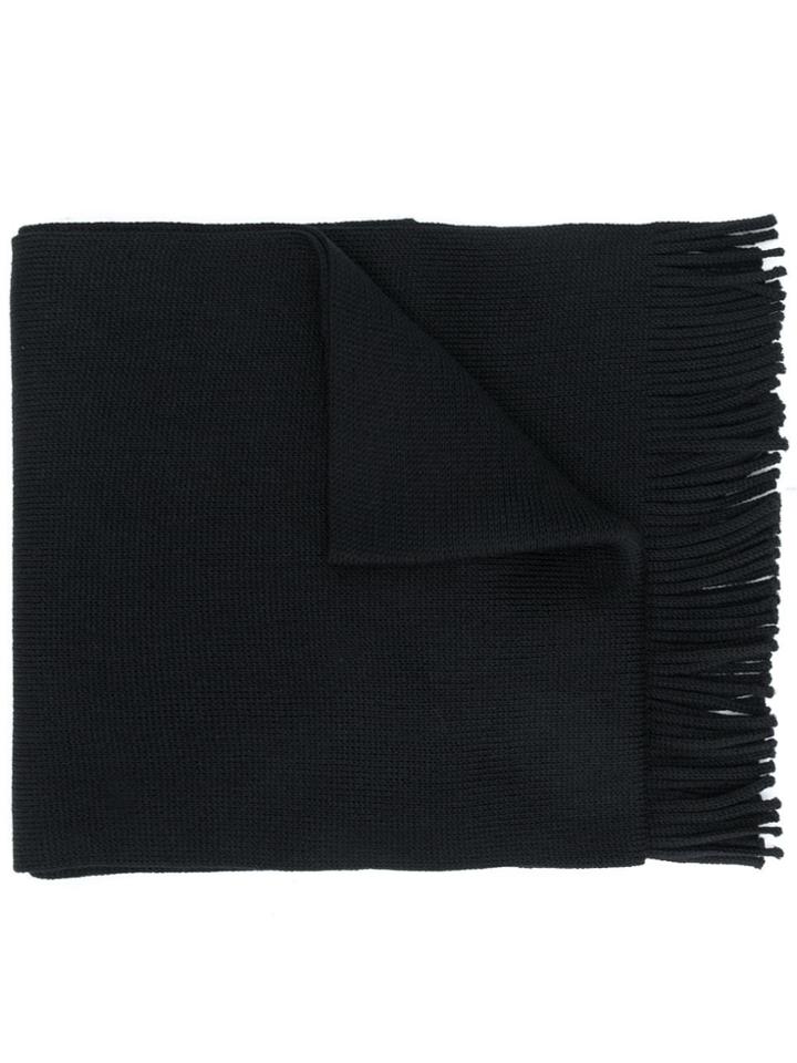 Boss Hugo Boss Fringed Hem Scarf - Black