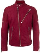 Diesel Zipped Pocket Jacket, Men's, Size: Medium, Pink/purple, Sheep Skin/shearling/polyester