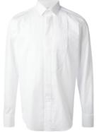 Lanvin Pleated Bib Dress Shirt, Men's, Size: 40, White, Cotton