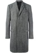 Dolce & Gabbana Tweed Coat, Men's, Size: 50, Grey, Cupro/viscose/virgin Wool