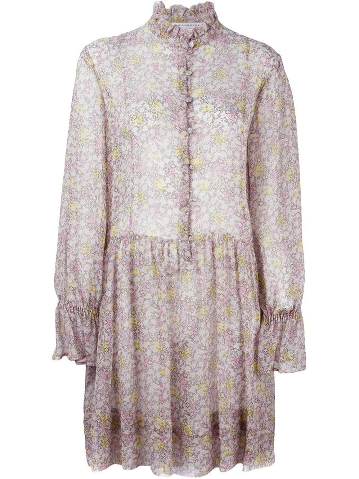 Philosophy Di Lorenzo Serafini Floral Print Ruffle Trim Dress