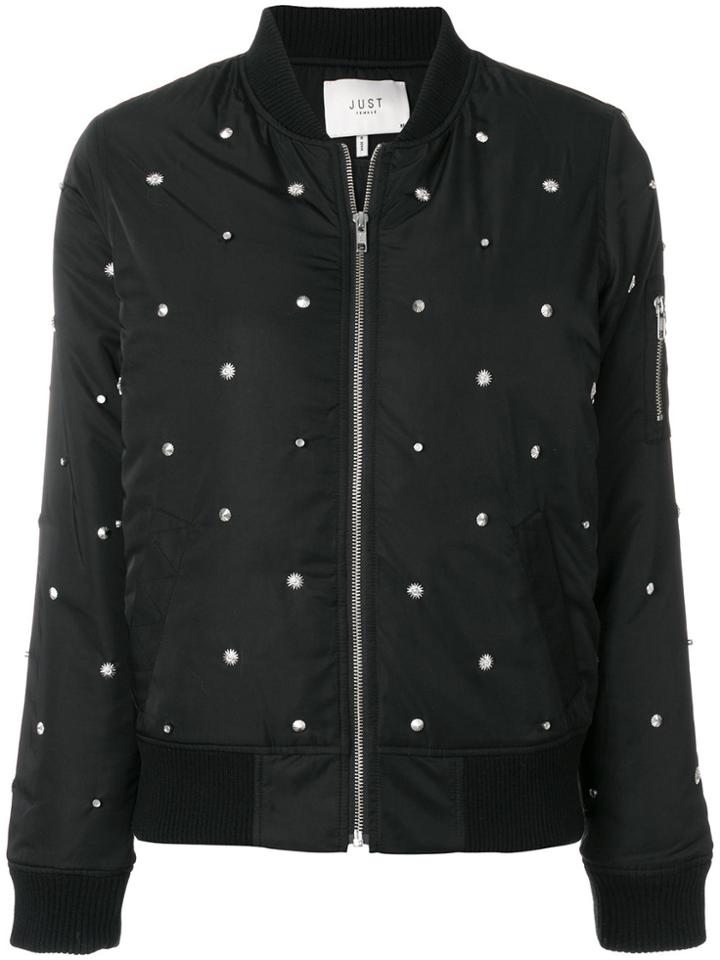 Just Female Oak Studded Bomber Jacket - Black