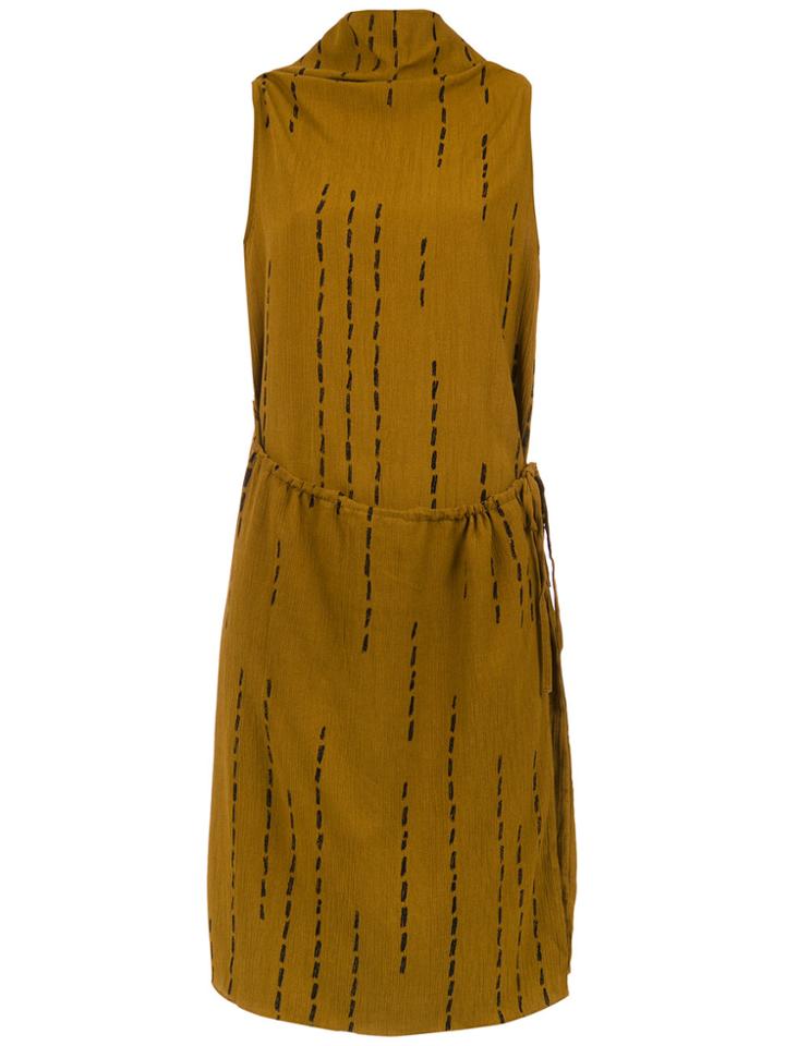 Uma Raquel Davidowicz Modern Micro-pleated Dress - Yellow & Orange