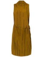 Uma Raquel Davidowicz Modern Micro-pleated Dress - Yellow & Orange
